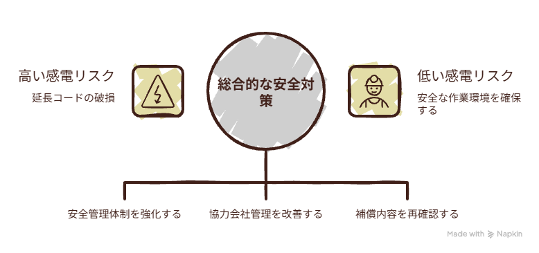 天井裏の感電死亡事故