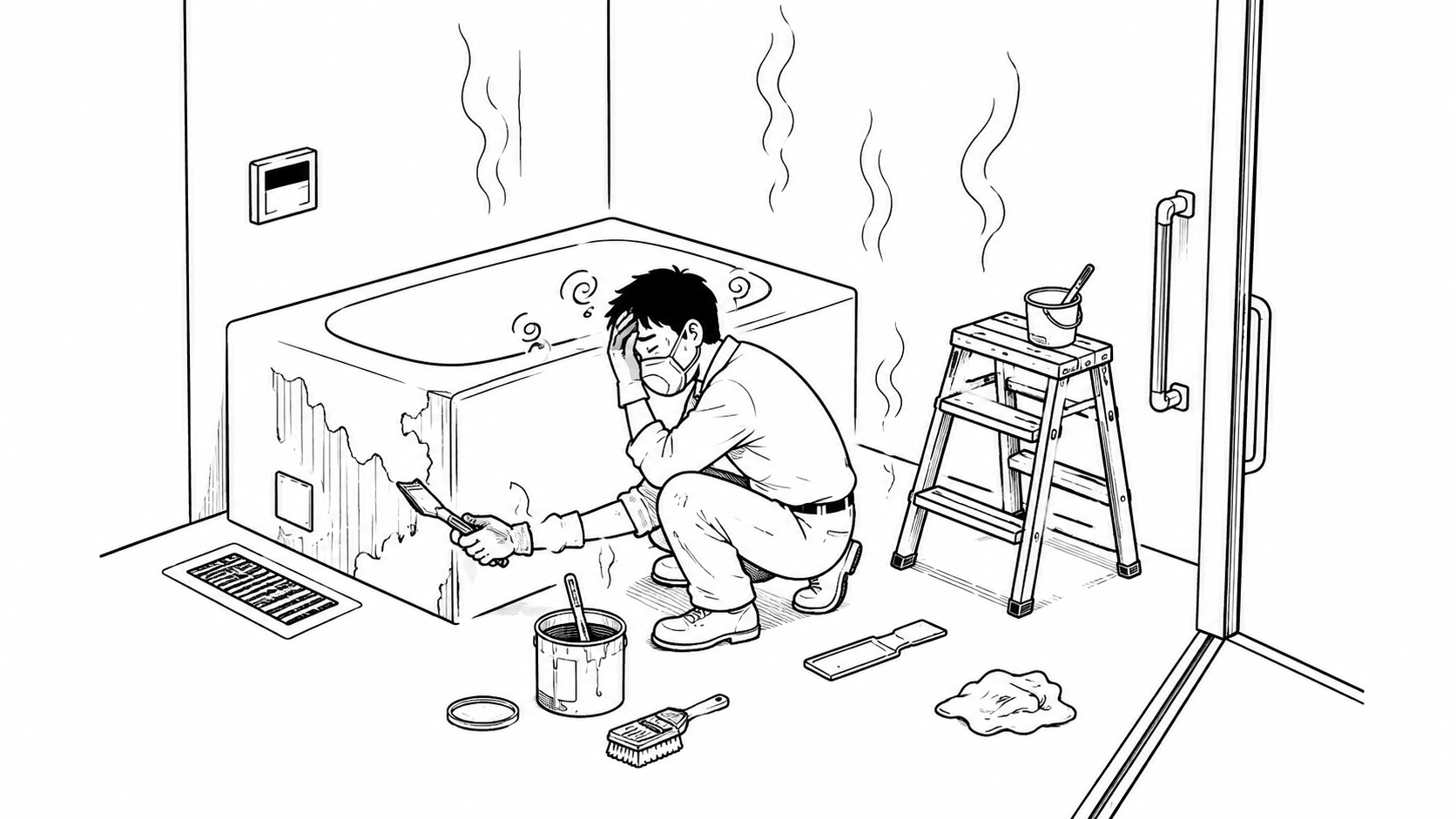 短時間でも危ない塗装剥離作業