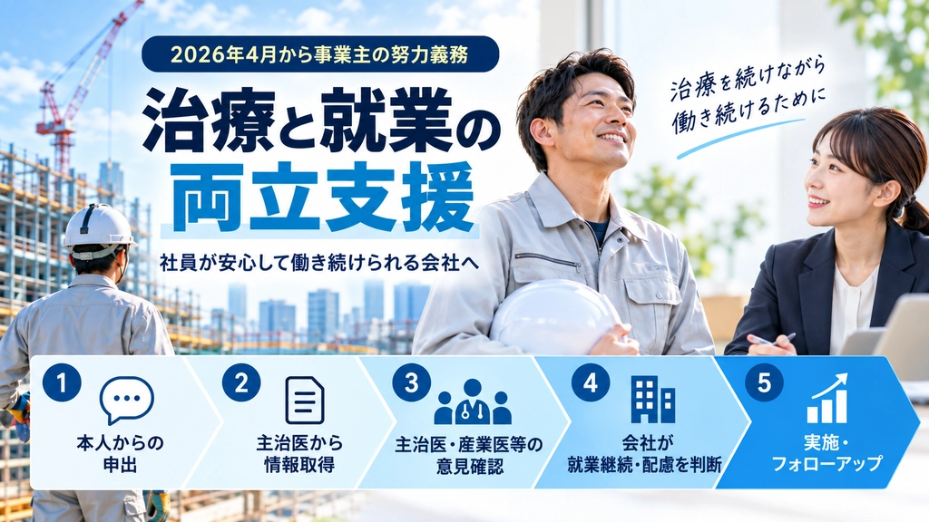治療と仕事の両立支援を社内ルールに